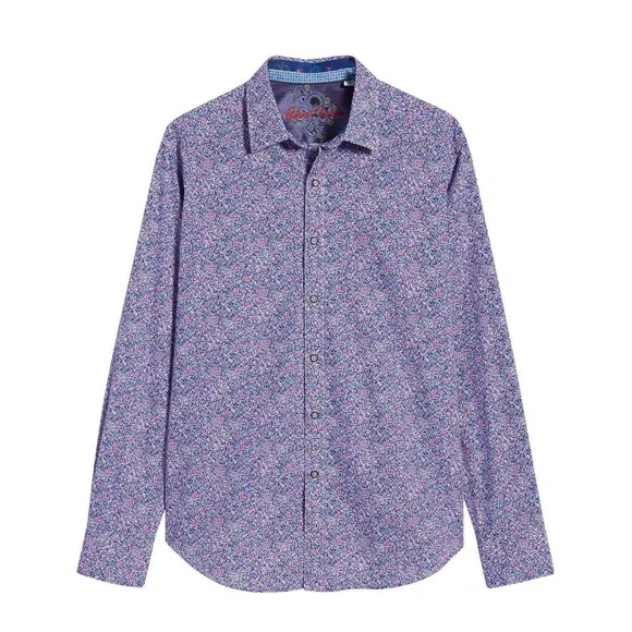 Robert Graham 'Precision' Mens Variegated Button Down Shirt - Picture 6 of 13